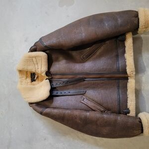 Brown Shearling Leather Jacket